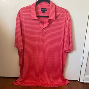 Chase 54 Men's Coral Striped Polo Shirt